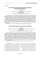 The Influence of Economic and Socio-cultural Factors on Criminality